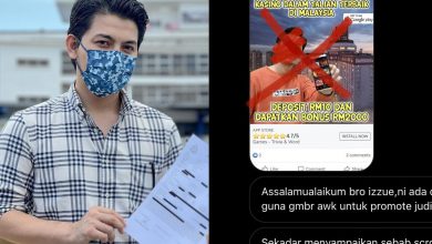 Photo of Gambar Telah Disalahgunakan Untuk Tujuan Iklan Kasino Online, Izzue Islam Buat Laporan Polis